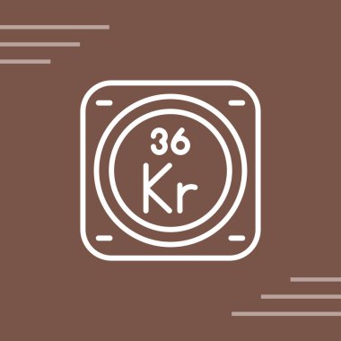 Kimyasal Element Web simgesi vektör çizimi