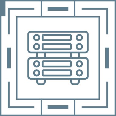 sunucu web simgesi vektör illüstrasyonu