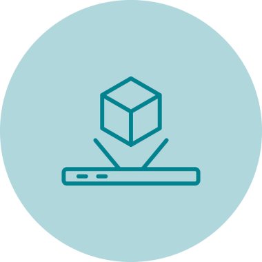 Kutu teslim simgesi olan dizüstü bilgisayar. vektör illüstrasyonu