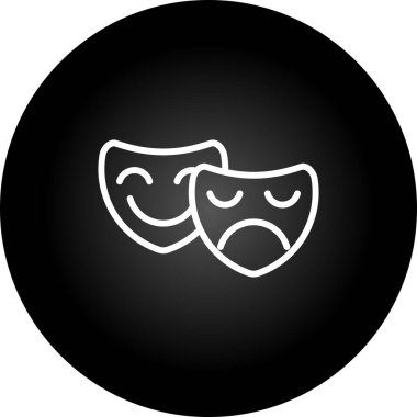 maske simgesi vektör illüstrasyonu