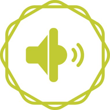 Moda biçimi izole edilmiş arkaplanda ses hacmi simgesi