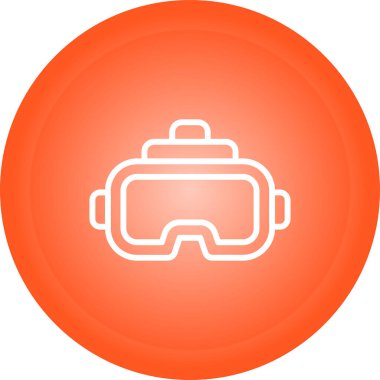 Sanal Gerçeklik Kulaklığı web simgesi, vektör illüstrasyonu 