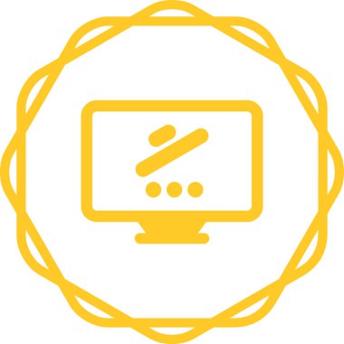 Dizüstü bilgisayar simgesi vektör çizimi