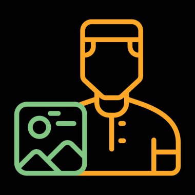 Modern insan simgesinin vektör illüstrasyonu