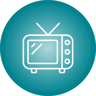 TV simgesi, vektör illüstrasyonu