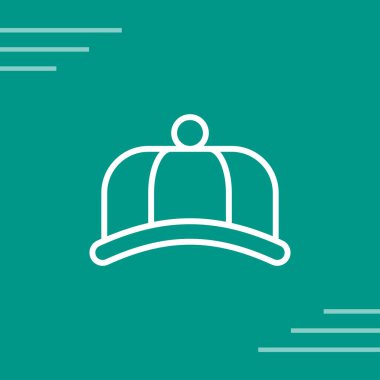 Gri arkaplanda yeşil şapka simgesi izole edildi. Mutlu noeller ve mutlu yıllar. Uzun gölge tarzı. vektör