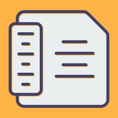 belge simgesi vektör illüstrasyonu