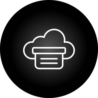 Bulut simgesinin vektör illüstrasyonu