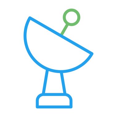 uydu anten simgesi, vektör illüstrasyonu