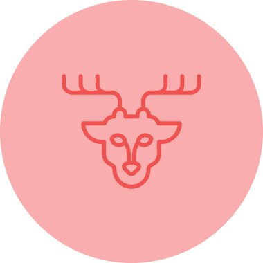 Geyik simge vektör çizim