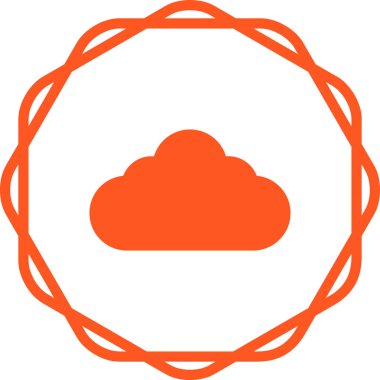 Bulut. Web simgesi basit illüstrasyon