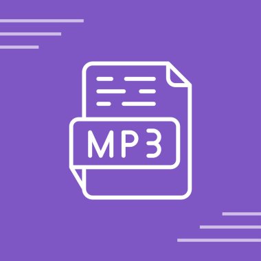 mp3 dosya biçimi vektör illüstrasyonu