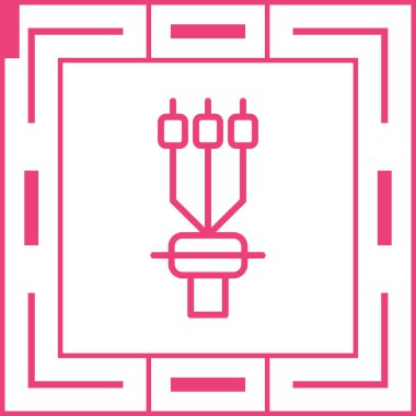 Elektrikli ısıtıcı simgesinin vektör illüstrasyonu