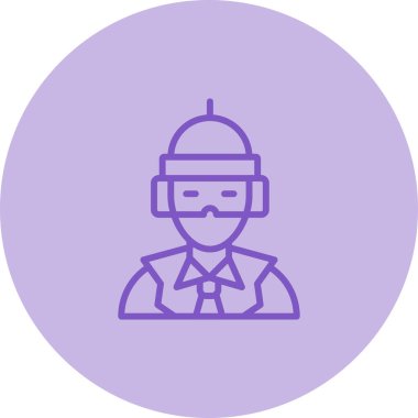 Maske takan bir adamın vektör çizimi