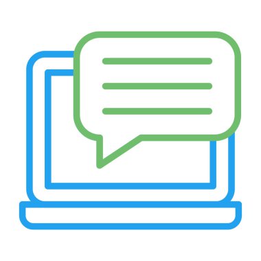 Mesaj var. Web simgesi basit illüstrasyon