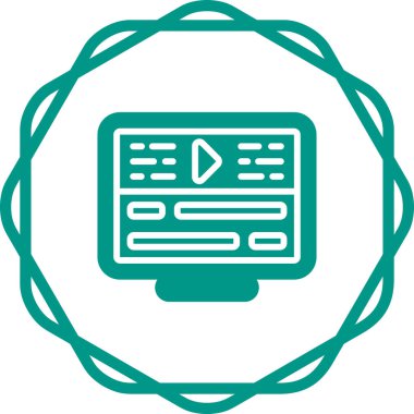 TV simgesi vektör illüstrasyonu