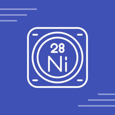 Nikel kimyasal element simgesi, basit satır biçimi