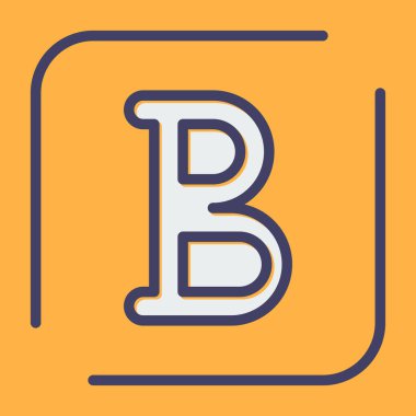 B harfi logo şablonu. b harfi simgesinin vektör illüstrasyonu