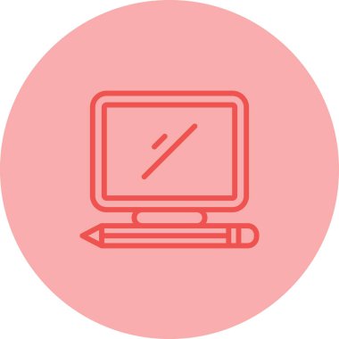 Masaüstü Bilgisayar Web simgesi vektör çizimi