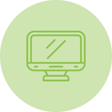 Masaüstü Bilgisayar Web simgesi vektör çizimi