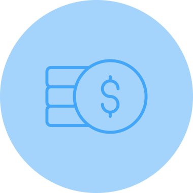 Dolar simgesi vektör illüstrasyonu