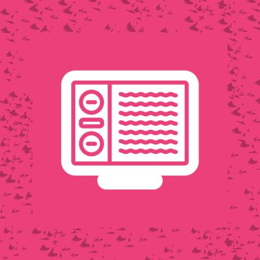 Masaüstü Bilgisayar Web simgesi vektör çizimi