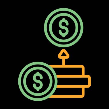 Dolar simgesi vektör illüstrasyonu