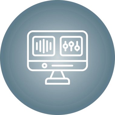 vektör lcd simgesi illüstrasyonu