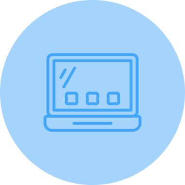 dizüstü bilgisayar simgesi web basit illüstrasyon