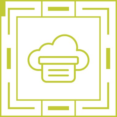 Bulut simgesi vektör illüstrasyonu