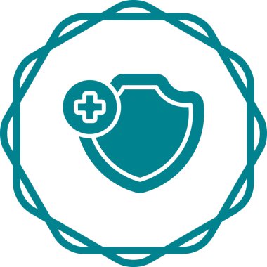 kalkan ikon vektör illüstrasyonu