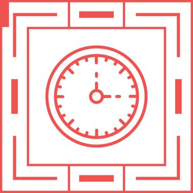 Saat simgesi, basit vektör illüstrasyonu