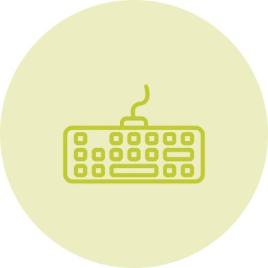 Bilgisayar klavyesi. Basit tasarım