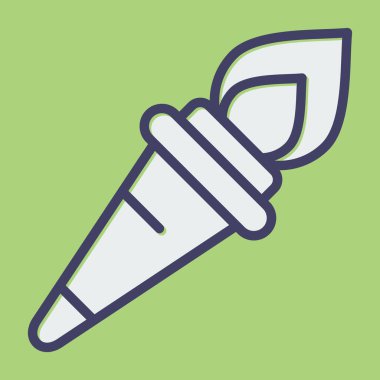 Kalem simgesi, ana hatlı vektör tasarımı