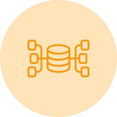 veritabanı. Web simgesi basit illüstrasyon