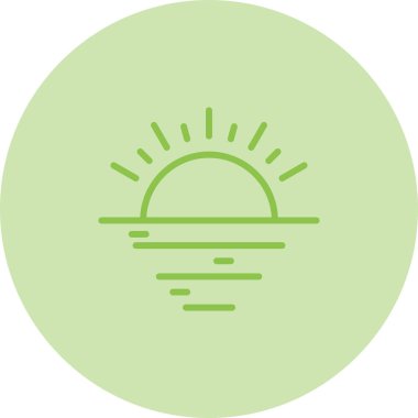 Benzersiz güneş enerjisi vektör çizgisi simgesi