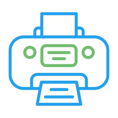 Yazıcı simgesi basit örnek