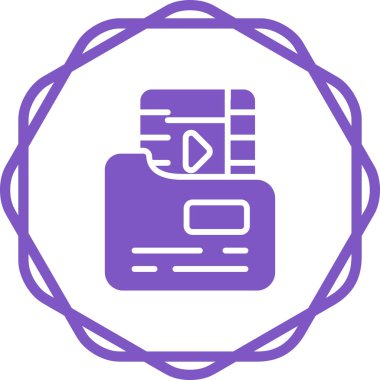 video. Web simgesi basit illüstrasyon