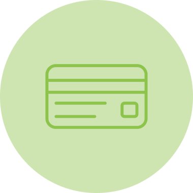 Kredi kartı simgesi, vektör illüstrasyonu