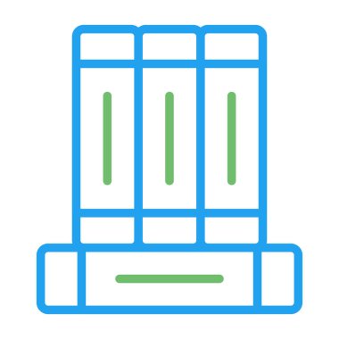 kitaplık kitaplığı kitaplığı simgesi doldurulmuş ana hatlar biçiminde