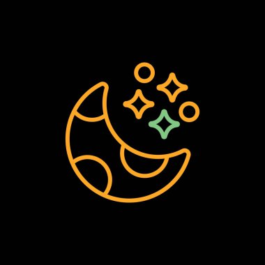 Ay ağ simgesinin vektör illüstrasyonu