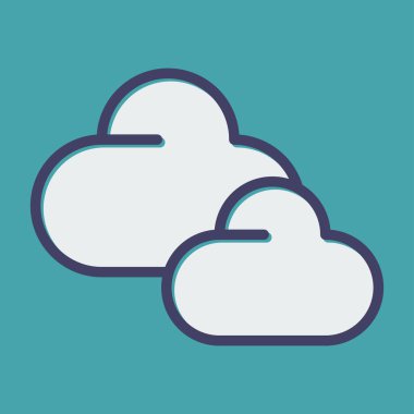 bulut hesaplama simgesi, vektör illüstrasyonu
