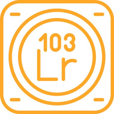 Kimyasal Element Web simgesi vektör çizimi