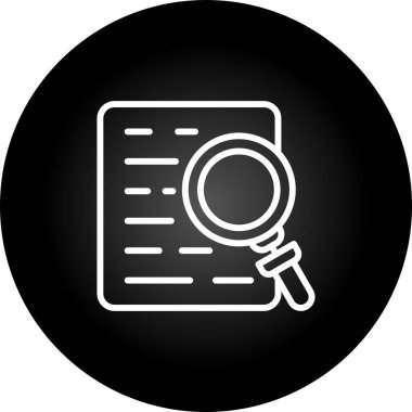 Büyütme cam simgesi, vektör illüstrasyonu