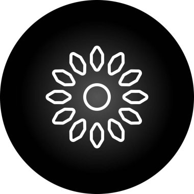 Güneş simgesinin vektör illüstrasyonu