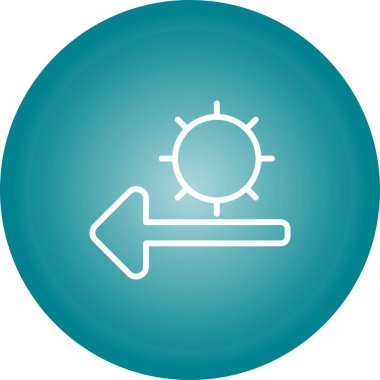 Güzel Güneş Kabartma Vektörü Simgesi