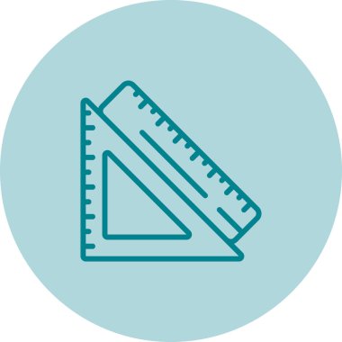 Cetvel web simgesi, vektör çizim