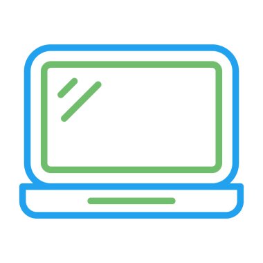 dizüstü bilgisayar simgesi web basit illüstrasyon