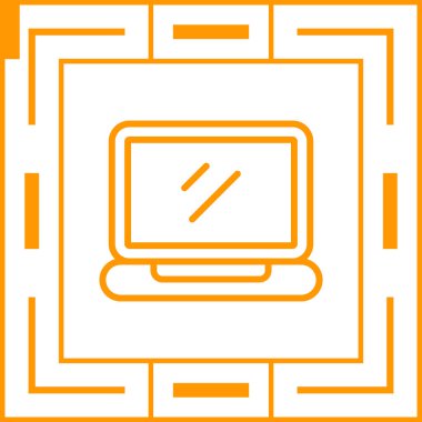 dizüstü bilgisayar simgesi web basit illüstrasyon