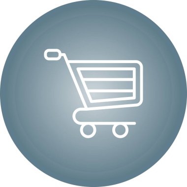 Alışveriş arabası ikonu. vektör illüstrasyonu